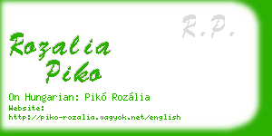 rozalia piko business card